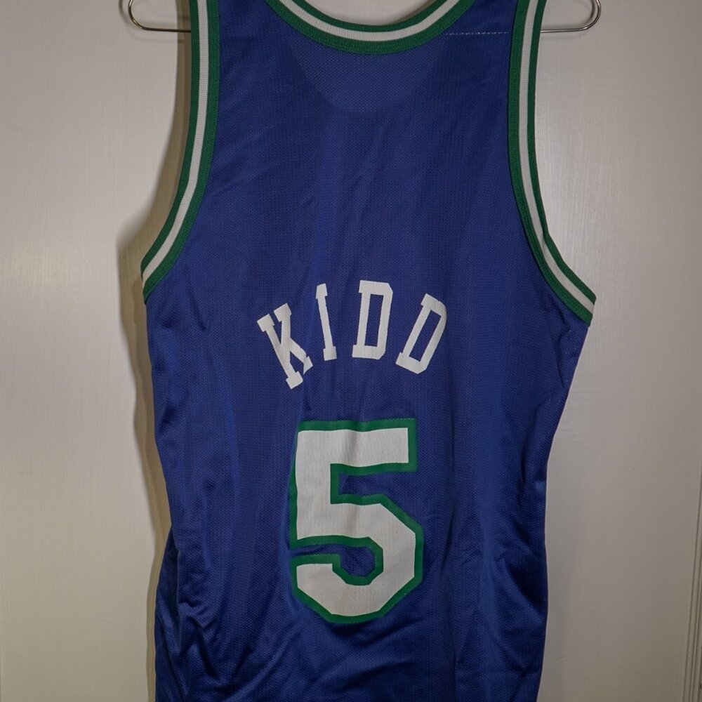 VINTAGE 90s Champion Dallas Mavericks Jason Kidd #5 Jersey | Mens M Size 40